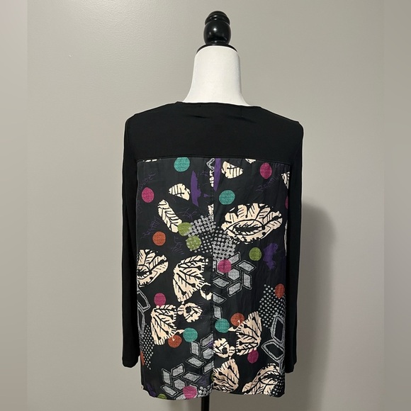 Desigual Sadie Ling Sleeve Tee Asymmetrical Hemline - Picture 7 of 10